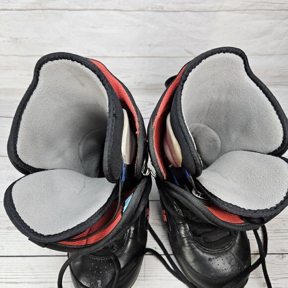 Burton Moto Snowboard Womens Boots Black Red Lace Up Size 6 - Picture 8 of 9